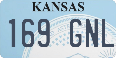 KS license plate 169GNL