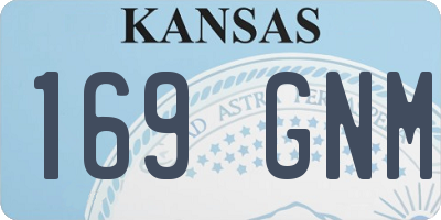 KS license plate 169GNM
