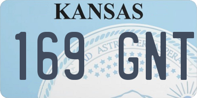 KS license plate 169GNT