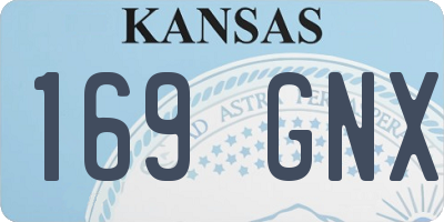 KS license plate 169GNX