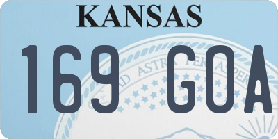 KS license plate 169GOA