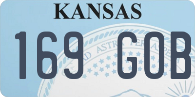 KS license plate 169GOB