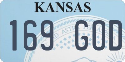 KS license plate 169GOD