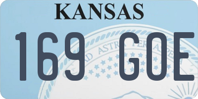 KS license plate 169GOE