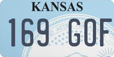 KS license plate 169GOF