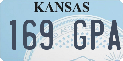 KS license plate 169GPA