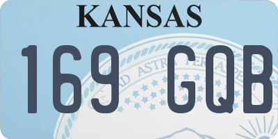 KS license plate 169GQB
