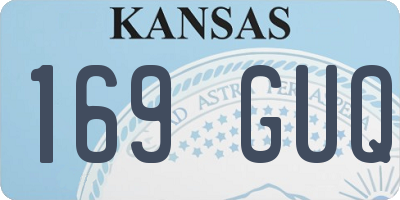 KS license plate 169GUQ