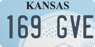 KS license plate 169GVE
