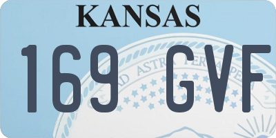 KS license plate 169GVF
