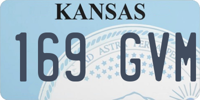 KS license plate 169GVM