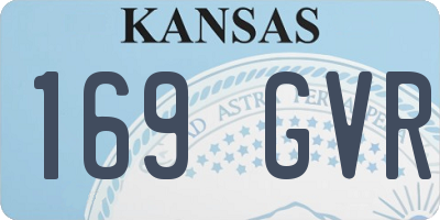 KS license plate 169GVR