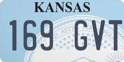 KS license plate 169GVT