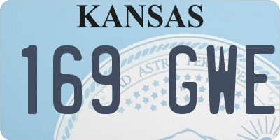 KS license plate 169GWE
