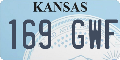 KS license plate 169GWF