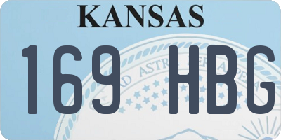 KS license plate 169HBG