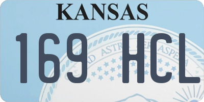 KS license plate 169HCL