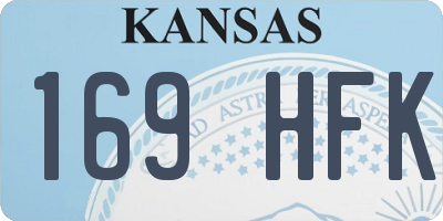 KS license plate 169HFK