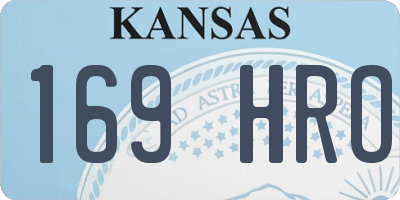 KS license plate 169HRO