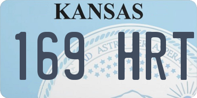 KS license plate 169HRT