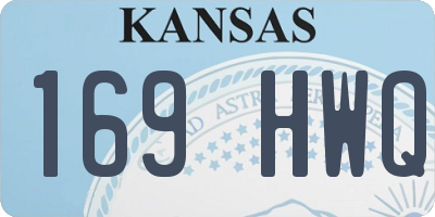 KS license plate 169HWQ