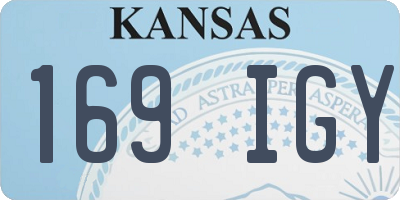 KS license plate 169IGY