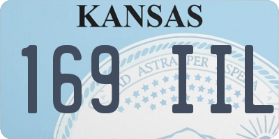 KS license plate 169IIL