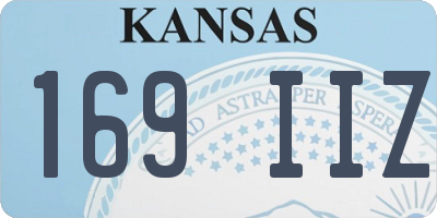 KS license plate 169IIZ