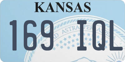KS license plate 169IQL