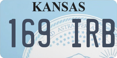 KS license plate 169IRB