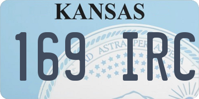 KS license plate 169IRC
