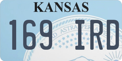 KS license plate 169IRD