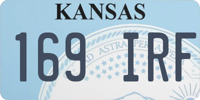 KS license plate 169IRF