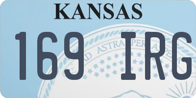 KS license plate 169IRG