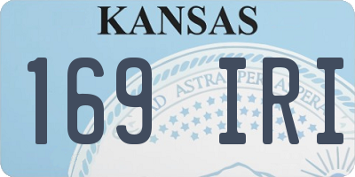 KS license plate 169IRI