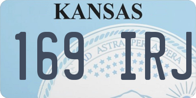 KS license plate 169IRJ