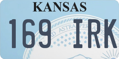 KS license plate 169IRK