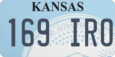 KS license plate 169IRO