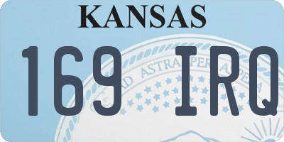 KS license plate 169IRQ