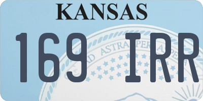 KS license plate 169IRR