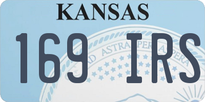 KS license plate 169IRS