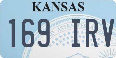 KS license plate 169IRV