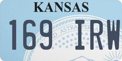 KS license plate 169IRW