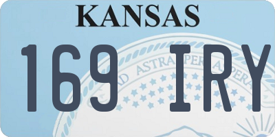 KS license plate 169IRY