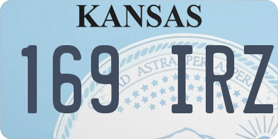 KS license plate 169IRZ
