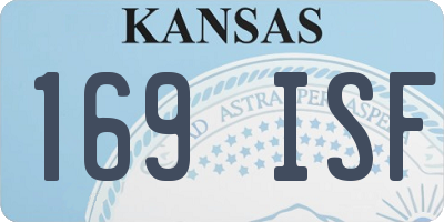 KS license plate 169ISF