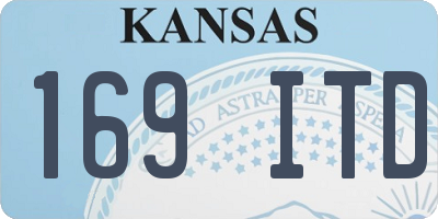 KS license plate 169ITD