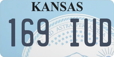 KS license plate 169IUD