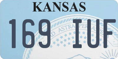 KS license plate 169IUF