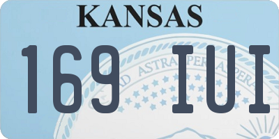 KS license plate 169IUI